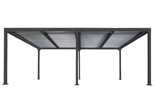 Alu Pergola Lamellen Sandy Terrassenüberdachung Garten 3x6m anthrazit