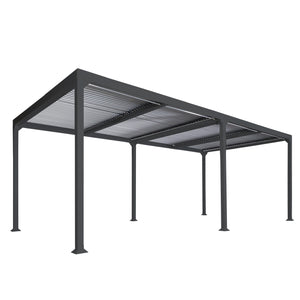 Alu Pergola Lamellen Sandy Terrassenüberdachung Garten 3x6m anthrazit