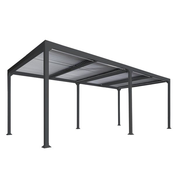 Alu Pergola Lamellen Sandy Terrassenüberdachung Garten 3x6m anthrazit