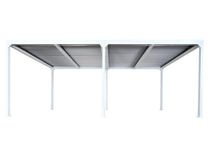 Alu Pergola Lamellen Sandy Terrassenüberdachung 3x6m weiss
