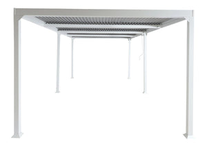 Alu Pergola Lamellen Sandy Terrassenüberdachung 3x6m weiss