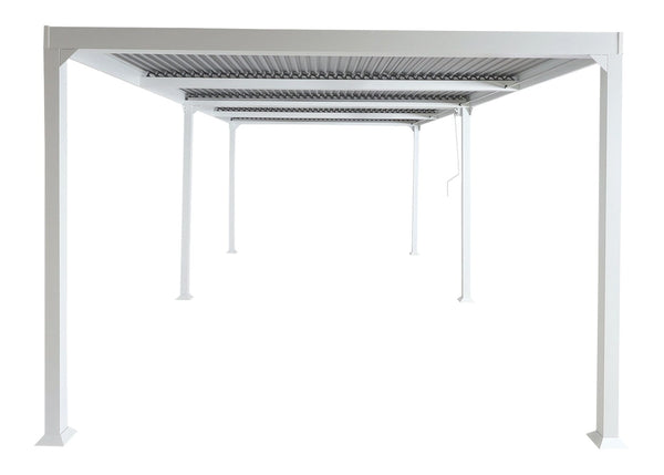 Alu Pergola Lamellen Sandy Terrassenüberdachung 3x6m weiss