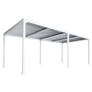 Alu Pergola Lamellen Sandy Terrassenüberdachung 3x6m weiss