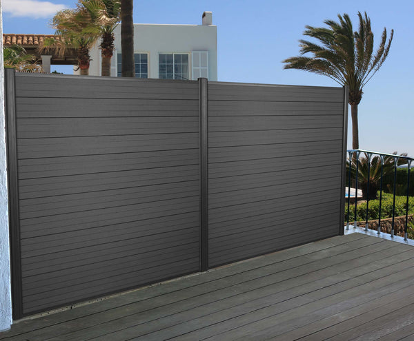 Alu Pfosten für WPC-Zaun Stecksystem 240cm anthrazit Savon