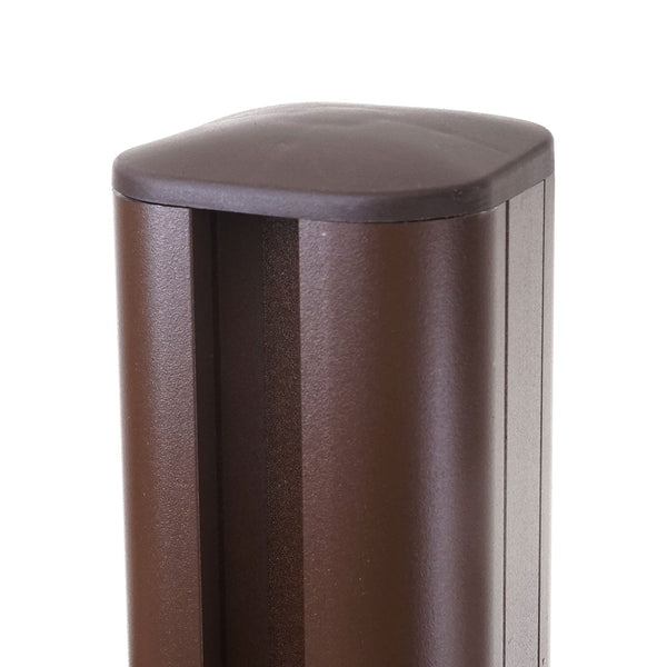 Alu-Pfosten für WPC-Zaun Stecksystem 240cm braun Savon