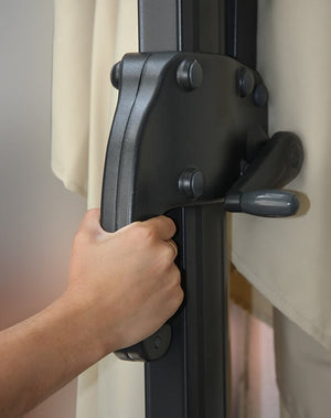 Ampelschirm drehbar ohne Ständer für Gastronomie 3x3m creme