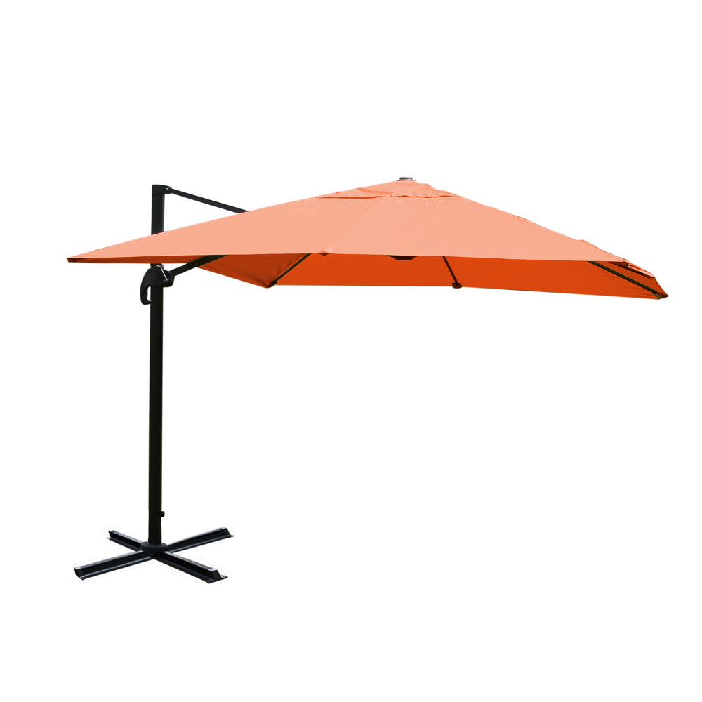 Ampelschirm drehbar ohne Ständer Gastronomie 3x3m terracotta