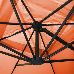 Ampelschirm Gastronomie mit Ständer Polyester 3x3m terracotta