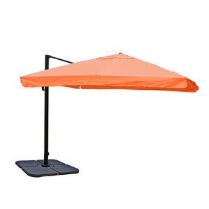 Ampelschirm Gastronomie mit Ständer Polyester 3x3m terracotta