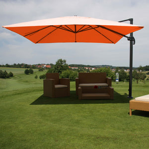 Ampelschirm Gastronomie Polyester/Alu ohne Ständer 3x3m terracotta