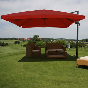 Ampelschirm Gastronomie Polyester ohne Ständer 3x3m bordeaux