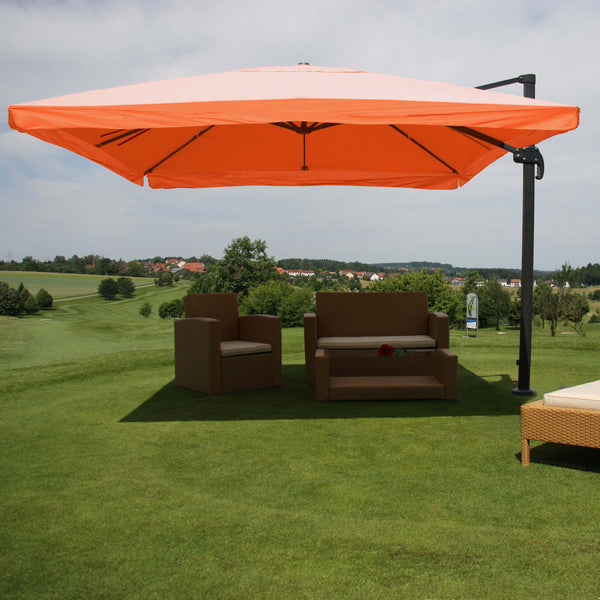 Ampelschirm Gastronomie Polyester ohne Ständer 3x3m terracotta