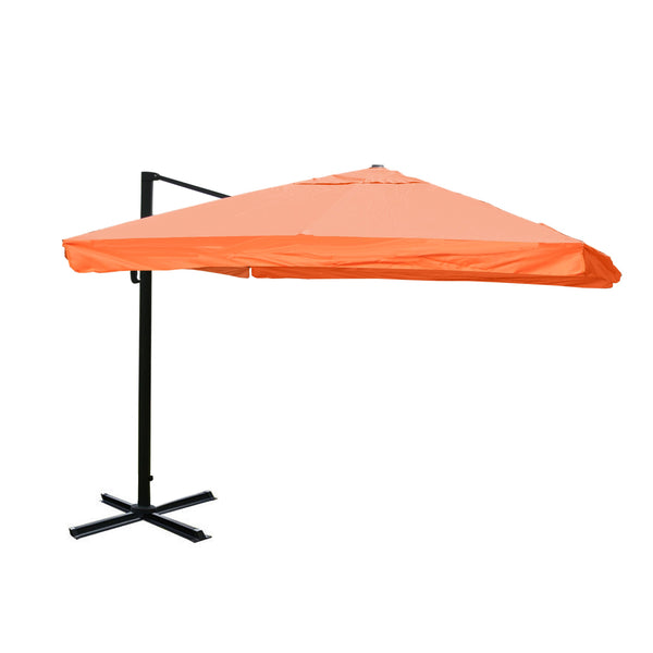 Ampelschirm Gastronomie Polyester ohne Ständer 3x3m terracotta
