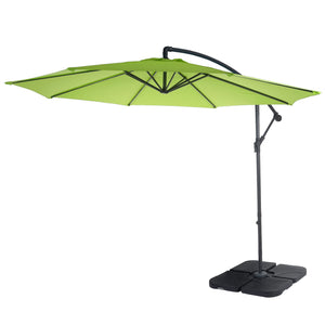 Ampelschirm neigbar Sonnenschutz mit Ständer 3m grün-lemon