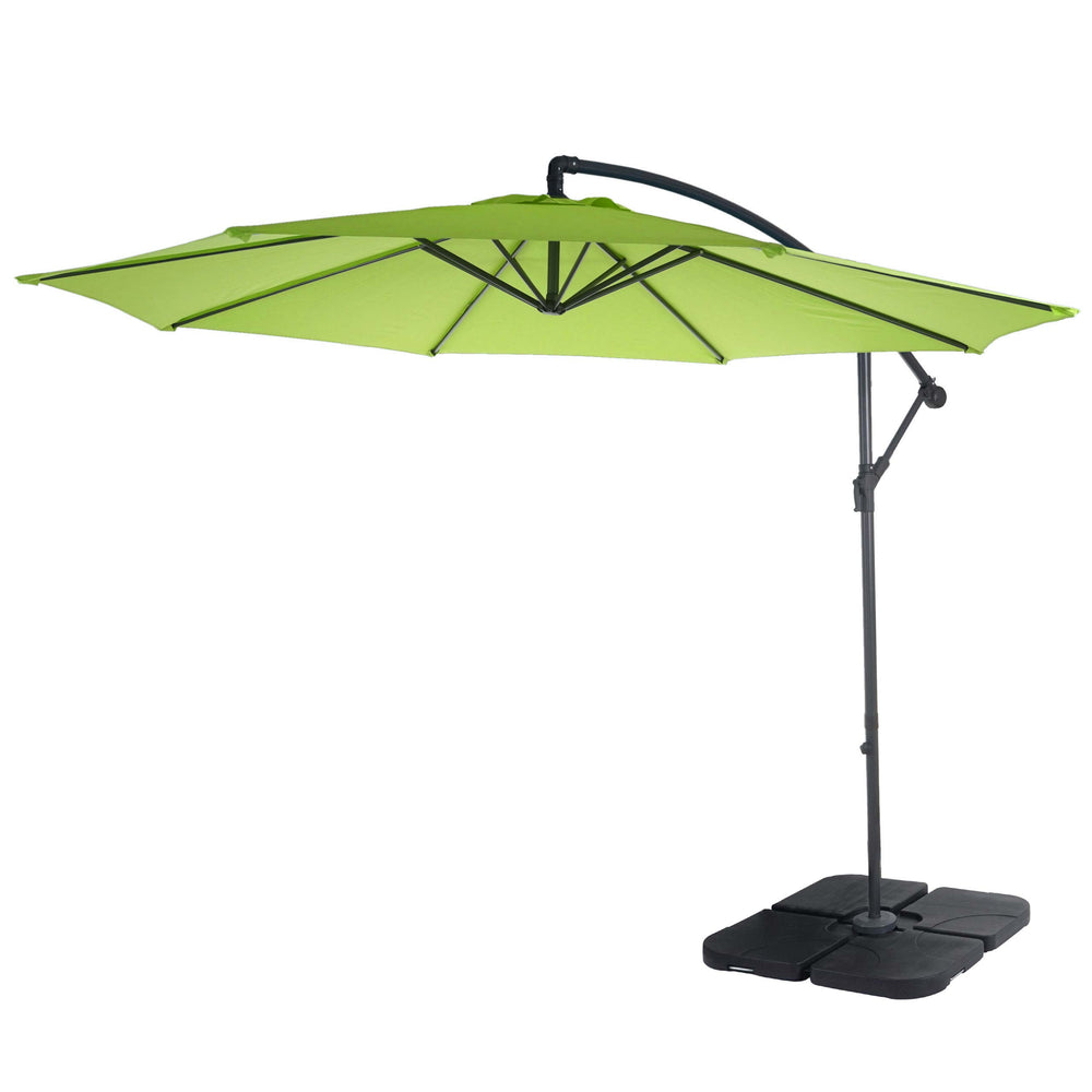 Ampelschirm neigbar Sonnenschutz mit Ständer 3m grün-lemon