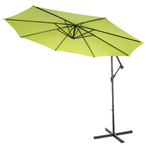 Ampelschirm neigbar ohne Ständer 3m grün-lemon