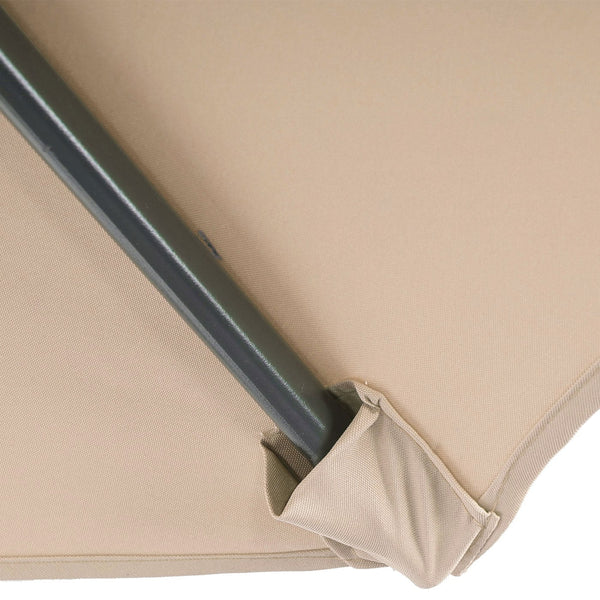 Ampelschirm neigbar Sonnenschutz ohne Ständer 3m sand-beige
