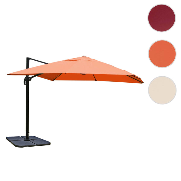 Ampelschirm drehbar mit Ständer Gastronomie 3x3m terracotta