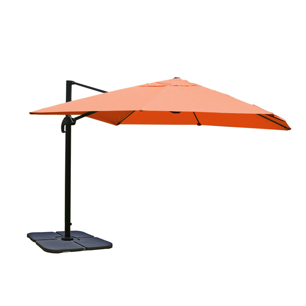 Ampelschirm drehbar mit Ständer Gastronomie 3x3m terracotta