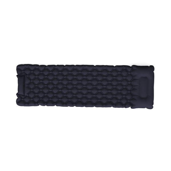 Materassino da campeggio con cuscino 195 x 60 x 5 cm blu scuro