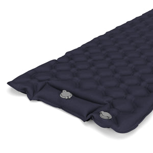 Materassino da campeggio con cuscino 195 x 60 x 5 cm blu scuro