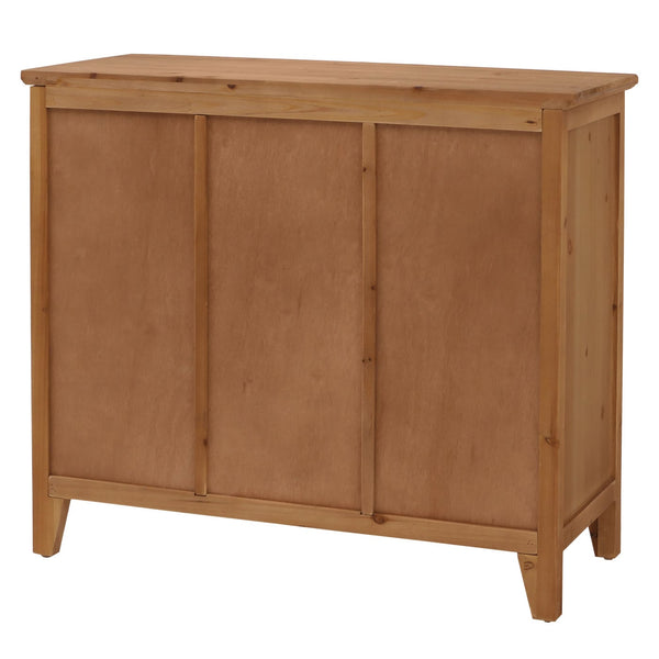 Apothekerkommode Schrank Staufächer Schubladen Vintage Fensterladenoptik 80x91x40cm natur