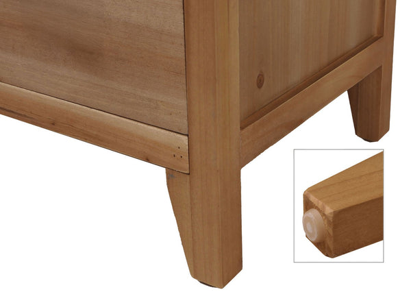 Apothekerkommode Schrank Staufächer Schubladen Vintage Fensterladenoptik 80x91x40cm natur
