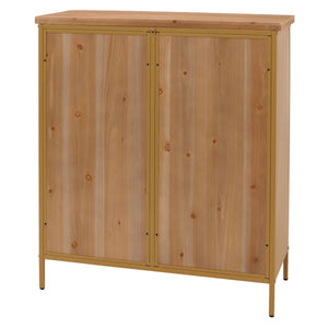 Apothekerkommode Highboard Schrank Staufächer Vintage Shabby-Look 94x80x35cm blau