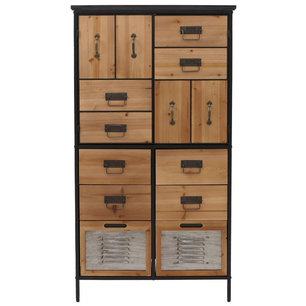 Apothekerkommode Highboard Schubladen Vintage Shabby-Look 136x73x35cm natur