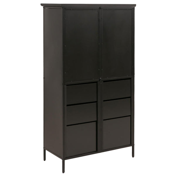 Apothekerkommode Highboard Schubladen Vintage Shabby-Look 136x73x35cm natur/bunt