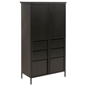 Apothekerkommode Highboard Schubladen Vintage Shabby-Look 136x73x35cm natur Metalloptik