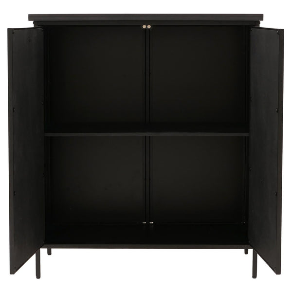 Apothekerkommode Highboard Schrank Staufächer Vintage Shabby-Look 94x80x35cm Rattanoptik