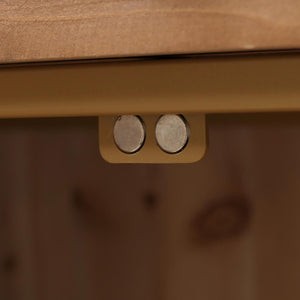 Apothekerkommode Highboard Schrank Staufächer Vintage Shabby-Look 94x80x35cm rot/blau