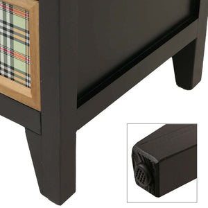 Apothekerkommode Schrank Schubladen Etikettenhalter Vintage Shabby Holz 80x91x40cm schwarz