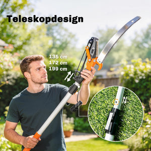 Astsäge Astschere 2-in-1 mit Teleskopstiel für hohe Äste