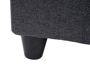 Aufbewahrungs-Truhe Kriens Textil 45x114x45cm dunkelgrau