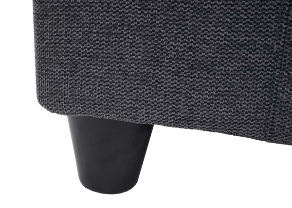 Aufbewahrungs-Truhe Kriens Textil 45x114x45cm dunkelgrau