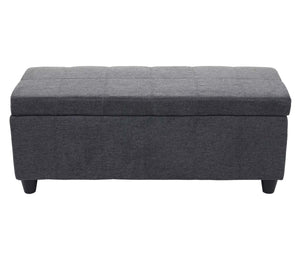 Aufbewahrungs-Truhe Kriens Textil 45x114x45cm dunkelgrau