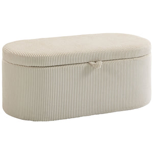Aufbewahrungsbank gepolstert mit Cord Bezug für Schlafzimmer beige