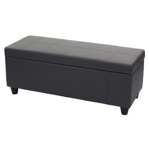 Aufbewahrungsbank Kunstleder Sitztruhe 114x45x45cm grau