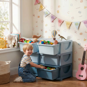 Aufbewahrungsbox für Kinder mit 3 Schubladen blau