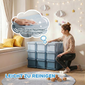 Aufbewahrungsbox für Kinder mit 3 Schubladen blau