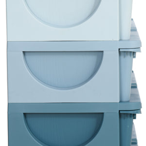 Aufbewahrungsbox für Kinder mit 3 Schubladen blau