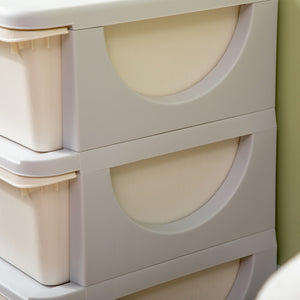 Aufbewahrungsbox für Kinderzimmer mit 3 Schubladen aus Kunststoff