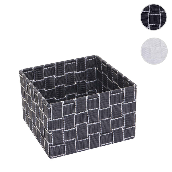 Aufbewahrungskorb Dekokorb Regalkorb Aufbewahrung 12x19x19cm dunkelgrau