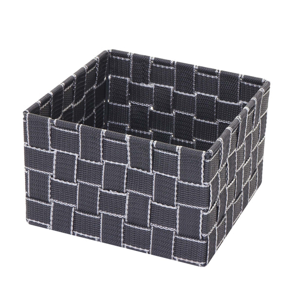 Aufbewahrungskorb Dekokorb Regalkorb Aufbewahrung 12x19x19cm dunkelgrau