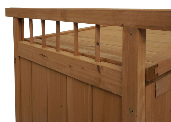 Aufbewahrungstruhe Gartentruhe Auflagenbox Tanne Holz 53x108x60cm natur