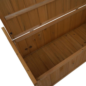 Aufbewahrungstruhe Gartentruhe Auflagenbox Tanne Holz 53x108x60cm natur