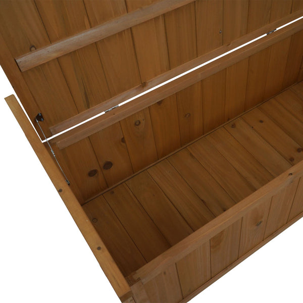 Aufbewahrungstruhe Gartentruhe Auflagenbox Tanne Holz 53x108x60cm natur