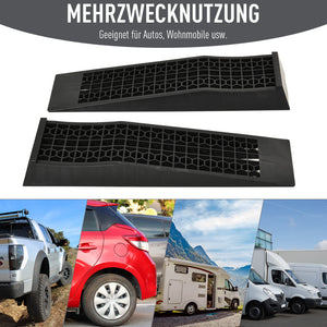 Auffahrrampe 2er Set Gummi 70x20x8cm Schwarz